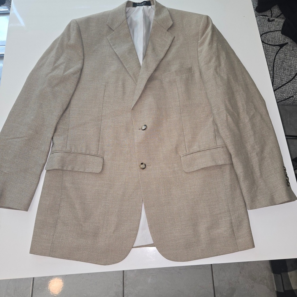 Jos. A. Bank Mens 42L Tan Linen Wool Blend 2-Button Blazer Sport Coat 730 Burke